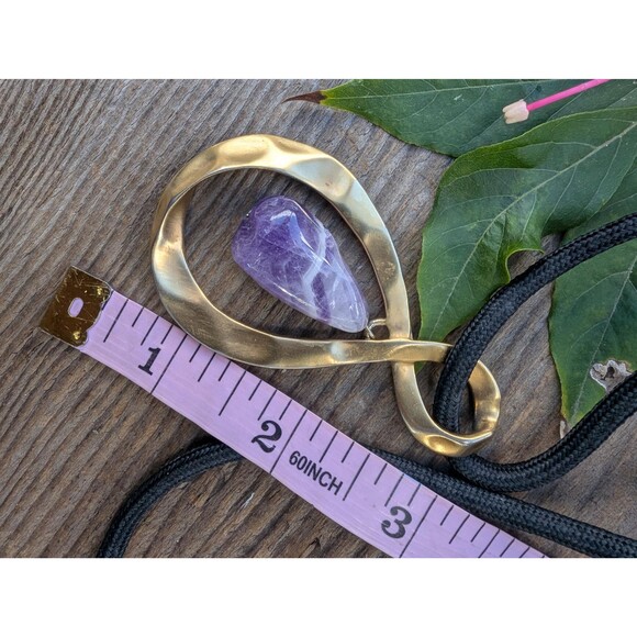 Vintage Amethyst Necklace: Mystical Bohemian Necklace - Picture 13 of 13